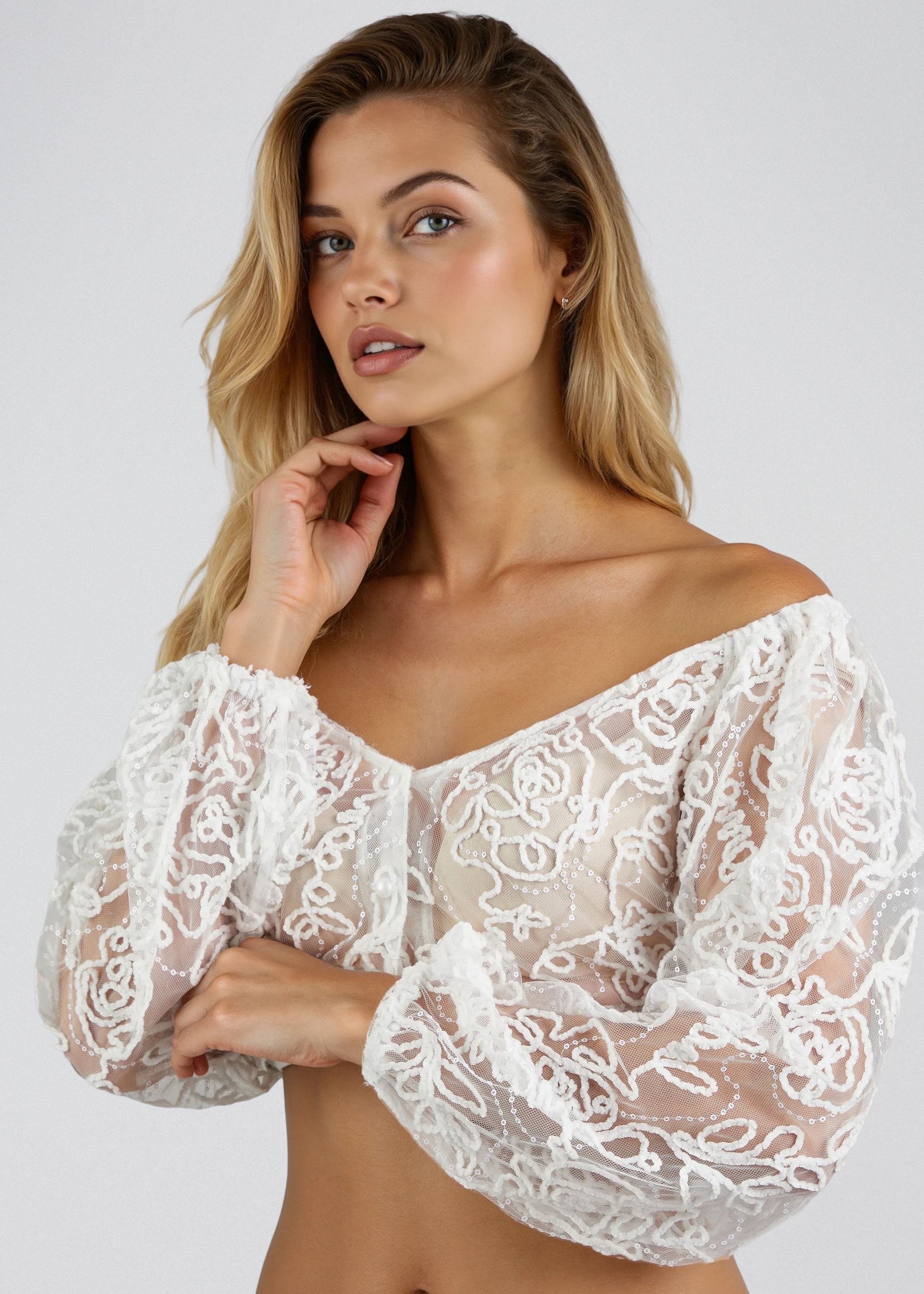 Hagel-Dirndlbluse LA