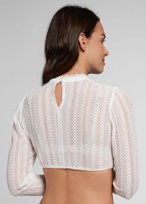 Aprikose-Dirndlbluse LA